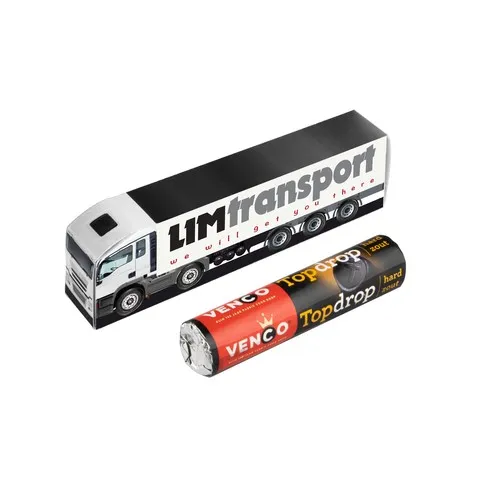 Mini camion personnalisable avec rouleau de bonbons - Dès 250 ex.