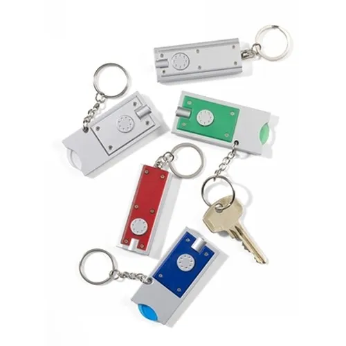 Porte-clés avec jeton charriot et LED