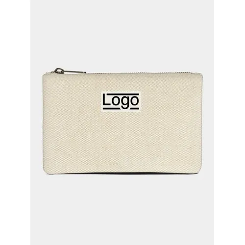 Pochette Zippée Jute Coton Bio GOTS - Personnalisable