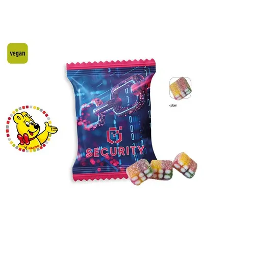 Sachet de bonbons Pixel vegan personnalisable - Communication gourmande