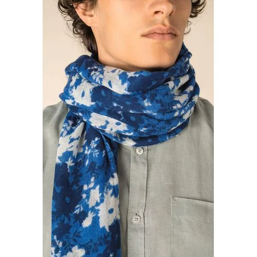 Chèche Floral Personnalisable en Laine - Accessoire Textile Unisexe