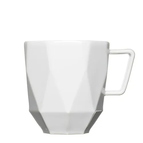 Mug Polygonal Blanc 320g - Personnalisable 3 couleurs + Intérieur