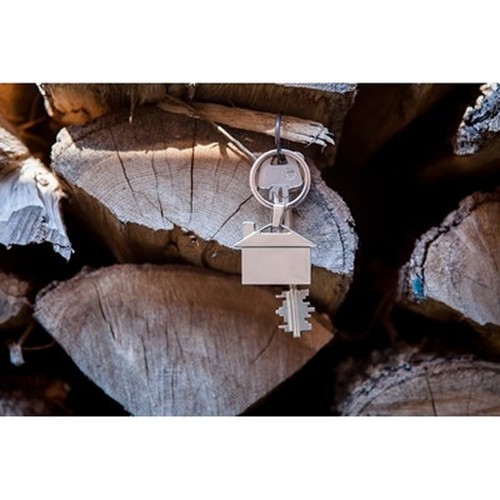 Porte-clés Maison en Métal avec Coffret Cadeau - Personnalisable