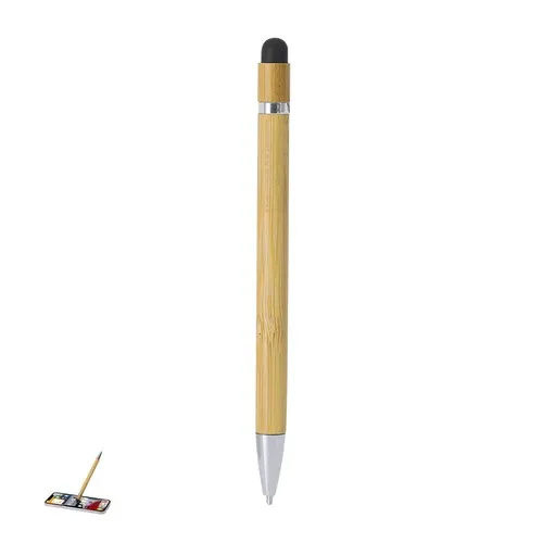 Stylo Bille Bambou Personnalisable avec Stylet Tactile Intégré