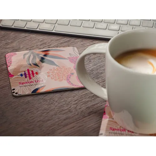 Sous-verre publicitaire en papier personnalisé par sérigraphie