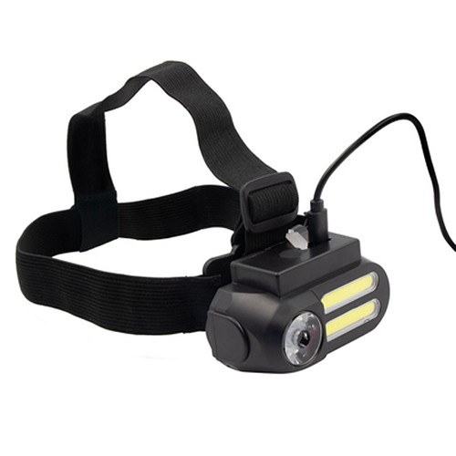 Lampe Frontale LED et COB Rechargeable USB Personnalisable