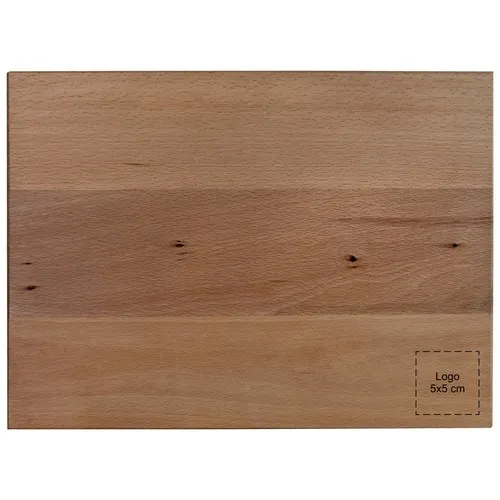 Planche à découper hêtre avec poignées 38x28 cm personnalisable