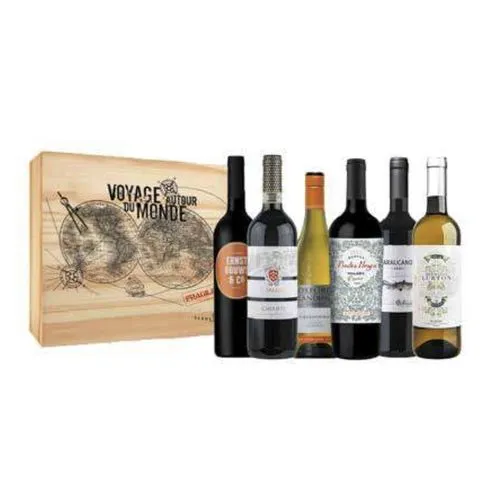COFFRET 6 BOUTEILLES “VOYAGE AUTOUR DU MONDE”