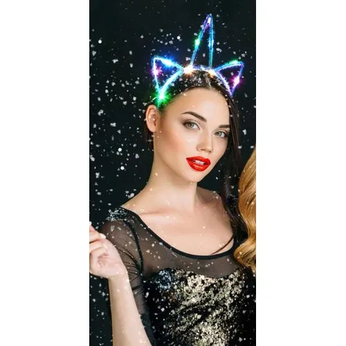 Tiare Lumineuse LED Licorne - Accessoire Événementiel Personnalisable