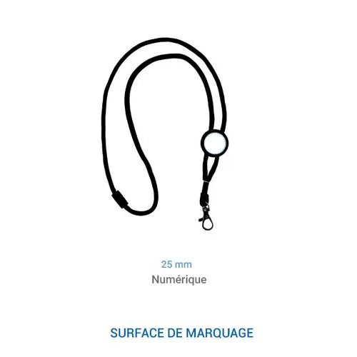Lanyard VALENCE Made in Europe - Blanc