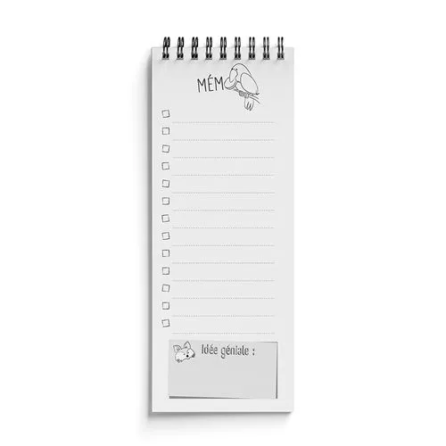 Bloc-notes spiralé illustré Le Corbeau et le Renard personnalisable