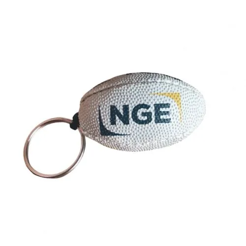 Porte-clés Mini-Ballon de Rugby en PVC - Personnalisable dès 5000 ex