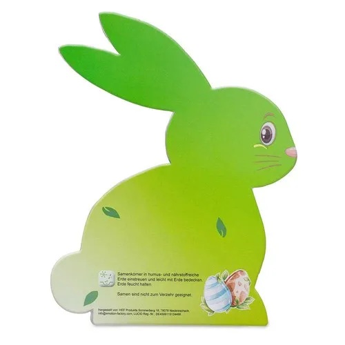 Carte pliante lapin de Pâques avec graines - Personnalisable 4/4