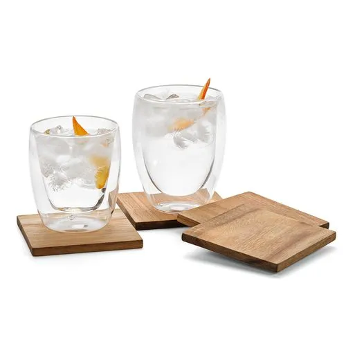 Tasse Meuse 350 en verre borosilicate 370 ml, double paroi