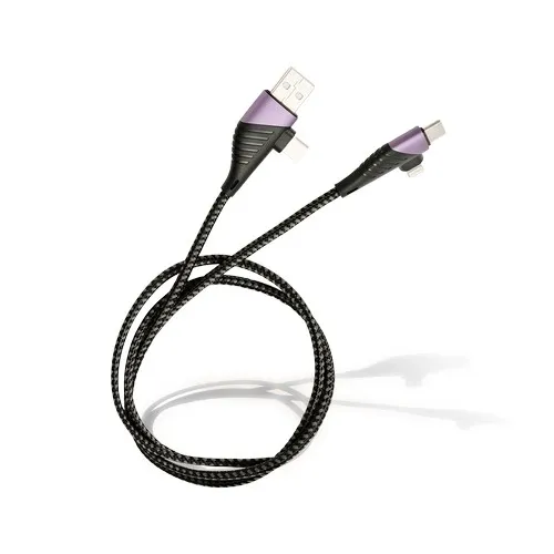 Câble de Charge Magnétique Personnalisable 3-en-1 - 60W