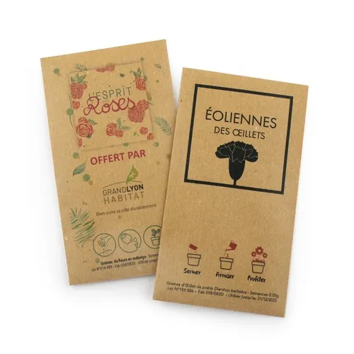 Sachet Kraft Graines Personnalisé - Cadeau Écologique sur Mesure