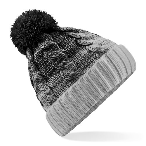 Bonnet Ombré Personnalisable avec Pompon - Maille Torsadée Premium