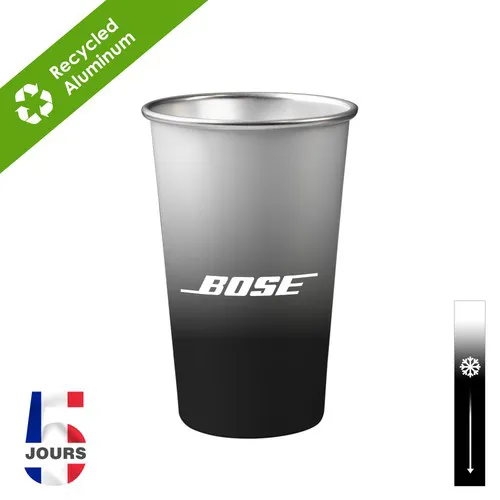 BND885M KOP Gobelet Eco en aluminium recyclé 450 ml Noir