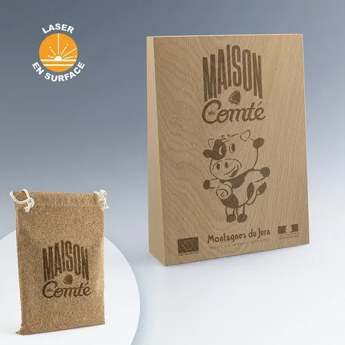 Trophée Trapèze en Bois de Hêtre Massif Personnalisable