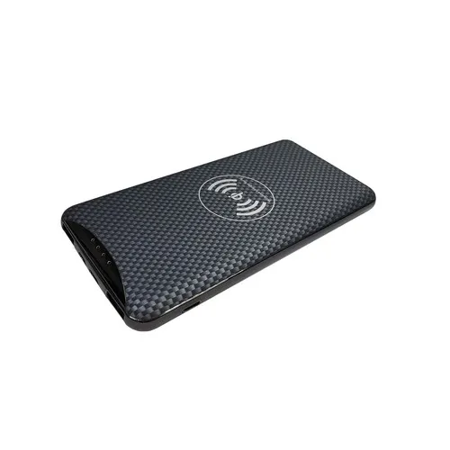 Powerbank Sans Fil 10000 mAh Personnalisable - Charge QI Blanc