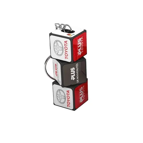 Porte-clés Cube 3 Blocks Personnalisable - Objet Publicitaire Ludique