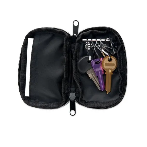 Trousse à Clés Écologique en RPET 300D avec 5 Porte-Clés