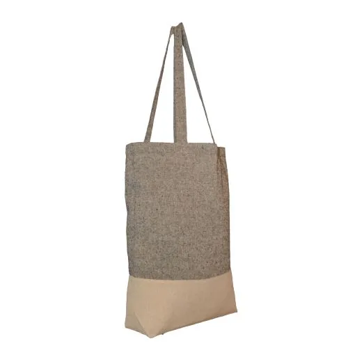 Sac Shopping Coton Recyclé Bicolore - Personnalisable
