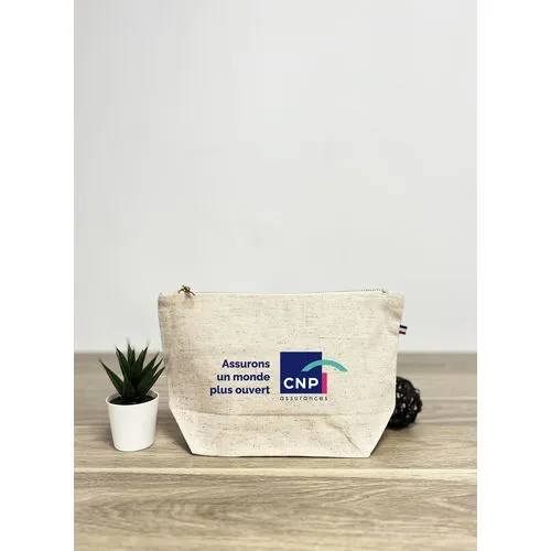 Trousse Coton Zippée Fabrication Française - Personnalisable