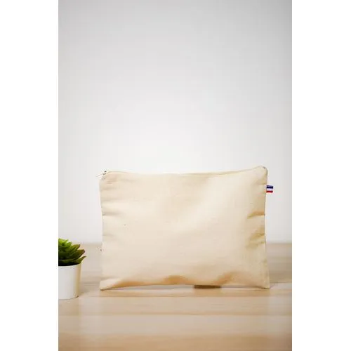 Trousse Coton Zippée Fabrication Française - Personnalisable