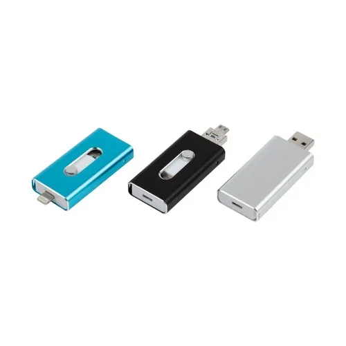 Clé USB Aarhus (OTG 3en1) USB 3.0 64GB Noir