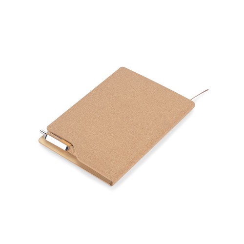 Carnet A5 Liège Naturel avec Stylo Assorti - 70 Feuilles Lignées