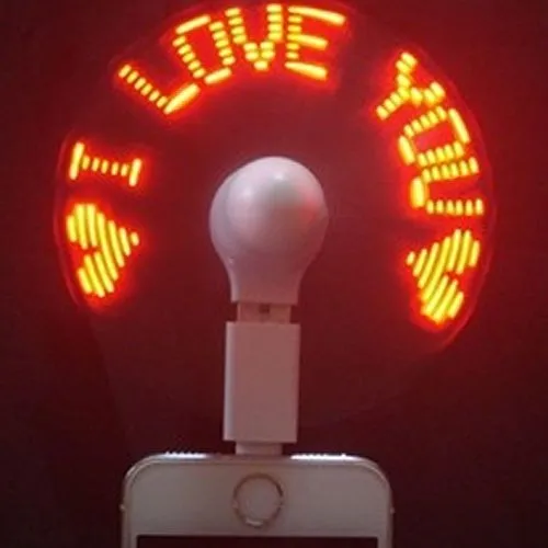 VENTILATEUR LED POUR SMARTPHONE AVEC TEXTE LUMINEUX