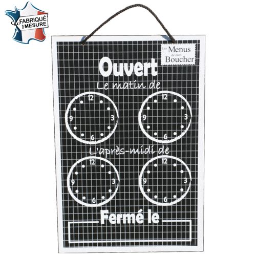 Panneau Horaires Personnalisable - Fabrication Française sur Mesure