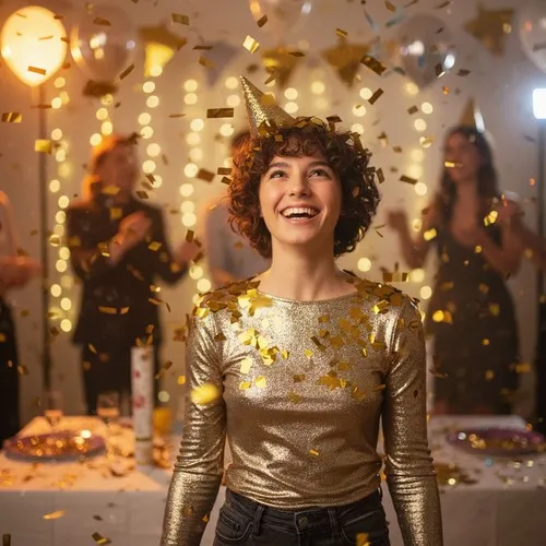 Canon à Confettis Or 20cm Ininflammable - Personnalisable