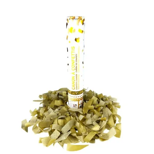 Canon à Confettis Or 20cm Ininflammable - Personnalisable
