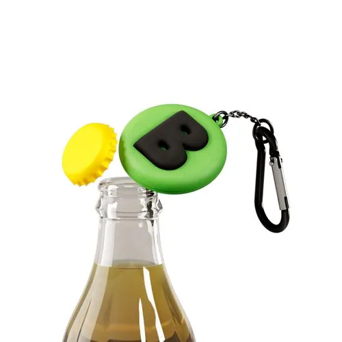 Ouvre-bouteille porte-clés personnalisable en PVC avec option NFC