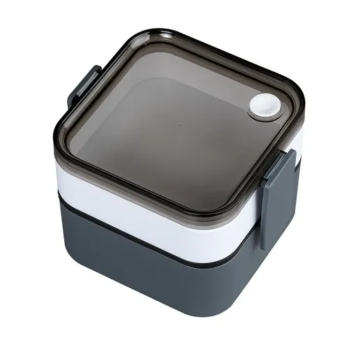 Boîte à lunch double DUO personnalisable avec couvercle anti-fuite