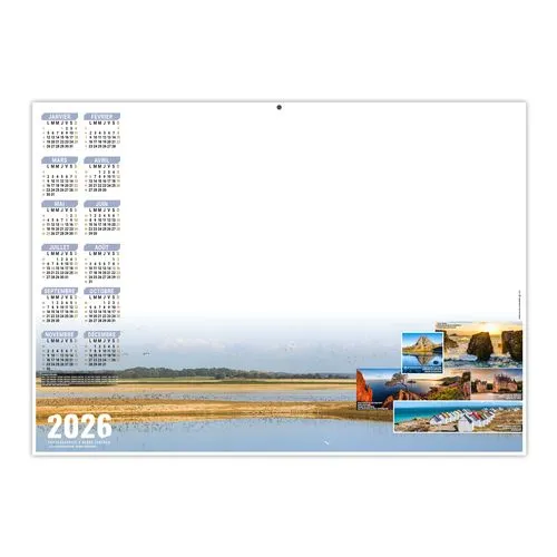 PLANNING HORIZON 2026 - XXL 700X500 MM LEGER 400G - RECTO SEUL - SANS MARQUAGE