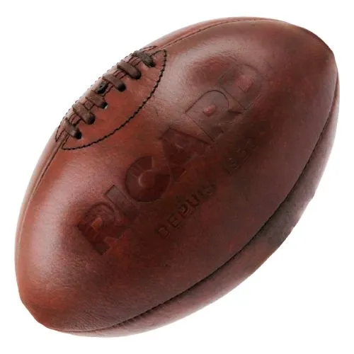 Ballon de Rugby Vintage en Cuir Personnalisable - Taille Officielle