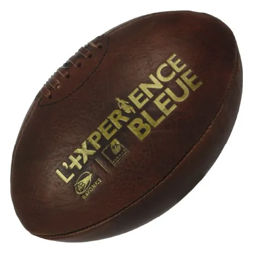 Ballon de Rugby Vintage en Cuir Personnalisable - Taille Officielle