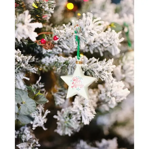 Étoile de Noël Recyclée Personnalisable - Décoration Éco-responsable