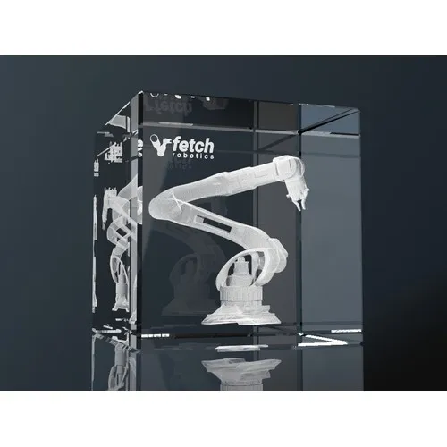 Cube en Verre Optique 40mm - Gravure 3D Personnalisée