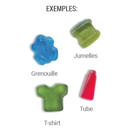 GOMMES DE FRUITS GELIFIES avec 10% de fruits dans votre forme spécifique