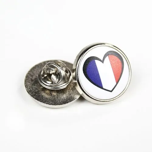 Pin's ROND 25 mm - France - Gris Argent