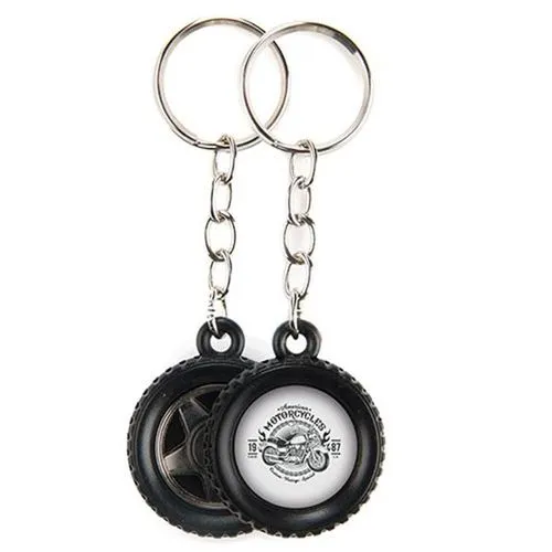 Porte-clés Roue Personnalisable 25mm - Sérigraphie Premium