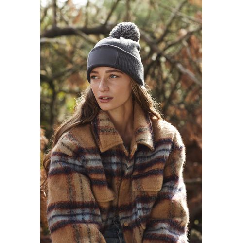 Bonnet à Patch Personnalisable Snowstar® - Pompon Bicolore