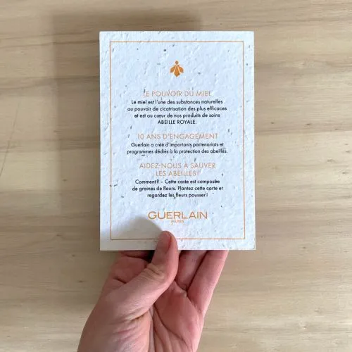 Cartes à planter A6 personnalisées recto verso - Papier ensemencé