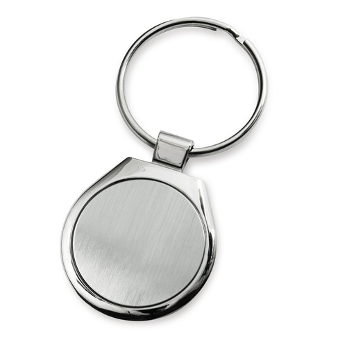 Porte-clés Métal Chromé Personnalisable - Gravure Logo Intérieure