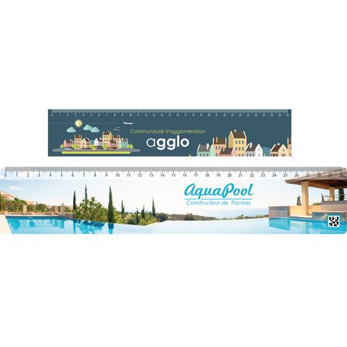 Règle Publicitaire Personnalisée en Polypropylène - 21 ou 31 cm