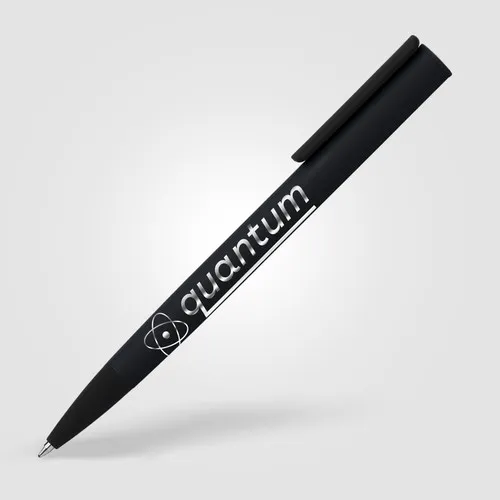 Stylo Bille Premium Mat Noir à Clip Magnétique - Gravure Laser Incluse